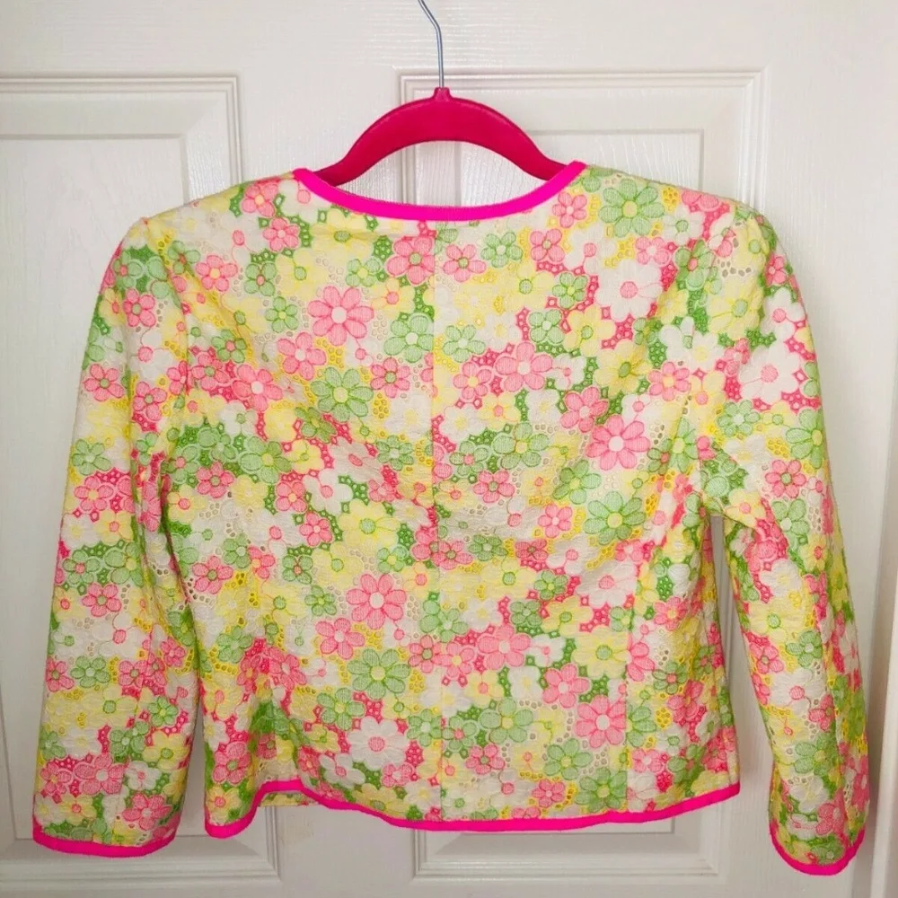 Lilly Pulitzer Nelle Floral Lace crop jacket nwot - Picture 3 of 5